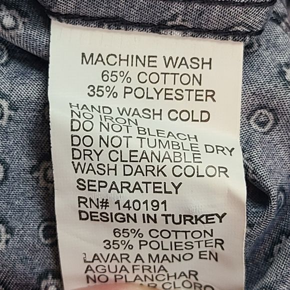 New Silver Stone Men's (XXL) Black Modern Fit Button Up Long Sleeve Shirt - Picture 9 of 12